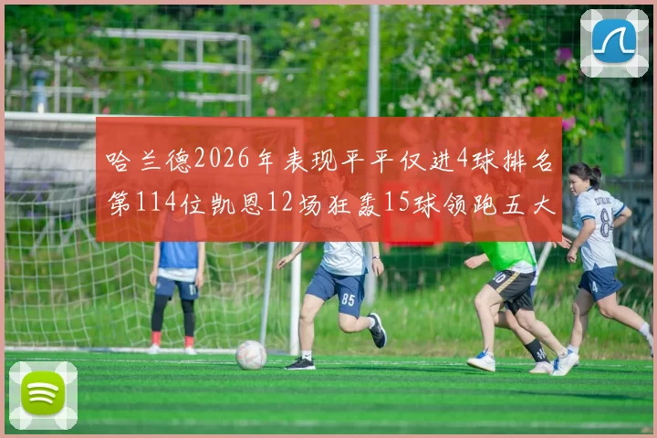 哈兰德2026年表现平平仅进4球排名第114位凯恩12场狂轰15球领跑五大联赛